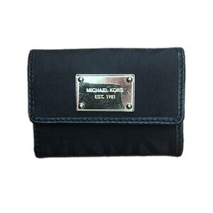 Michael Kors Monogram Key Wallet Jet Set Black